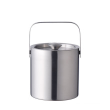 Custom 1.3L  Double-Wall Stainless Steel Insulated Wine Beer Cooler Ice Bucket With Lid and Ice Tong